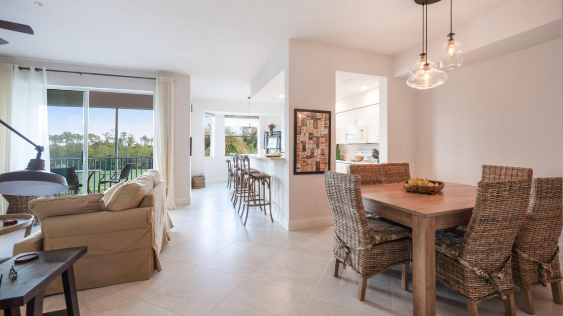 Bright, modern open-plan living and dining area with natural light.